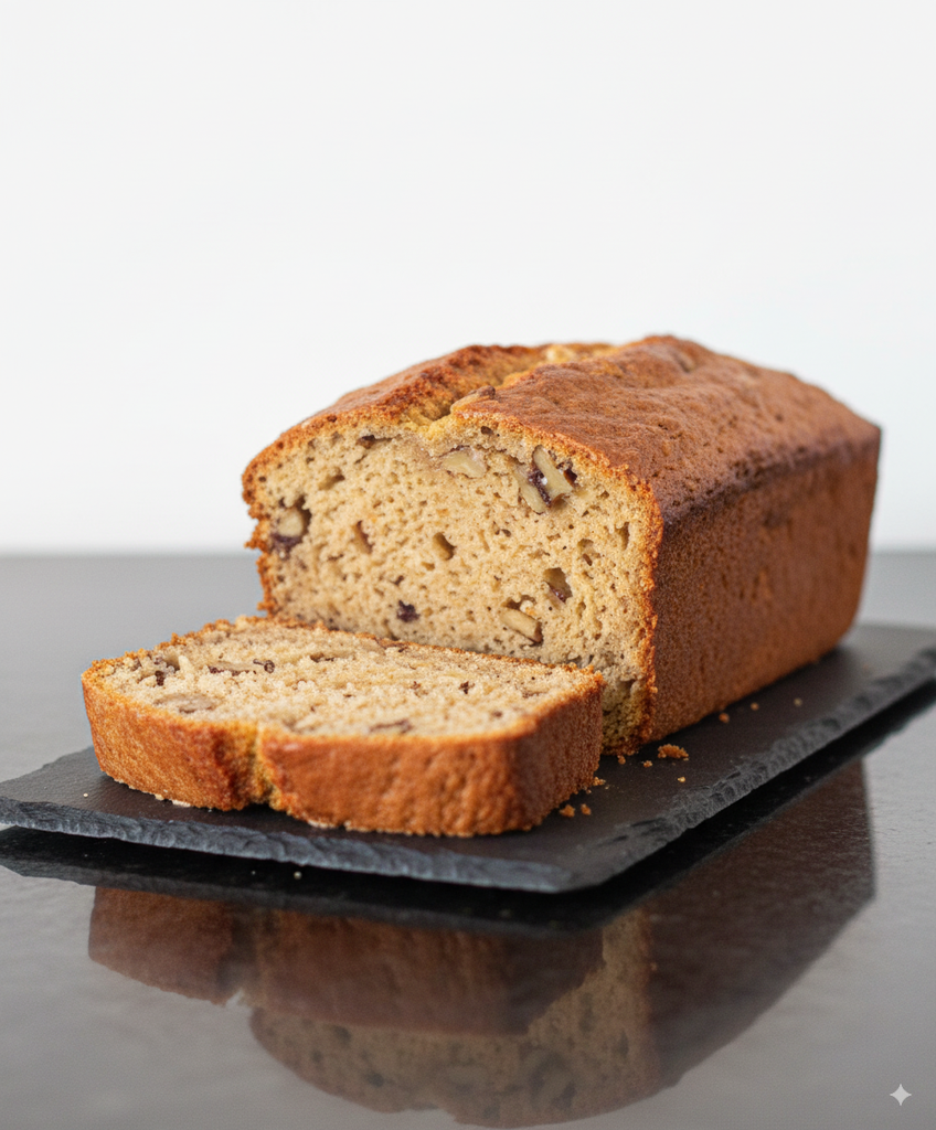 BUDIN DE BANANA Y NUEZ X UN