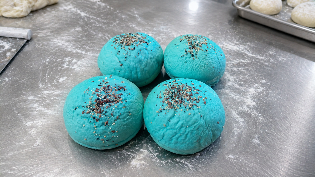PAN DE PAPA HAMBURGUESA CELESTE X 4UN (Edicion Limilitada)